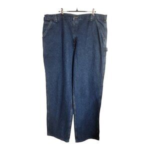 CARHARTT Jeans Men 42x32 Blue Carpenter B13 DPS Denim Work Dungaree Construction